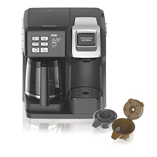 Hamilton Beach FlexBrew Trio Coffee Maker, 2-Way Single Serve & Black, Black