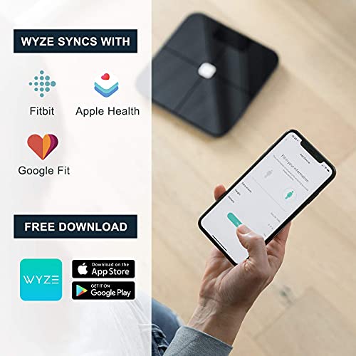 WYZE Smart Scale for Body Weight, Wireless Digital 1 Count (Pack of 1), Black