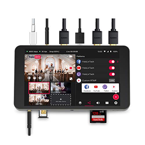 YOLOLIV YoloBox Portable Live Stream Studio Equipment 185*107*19.5mm, Gray