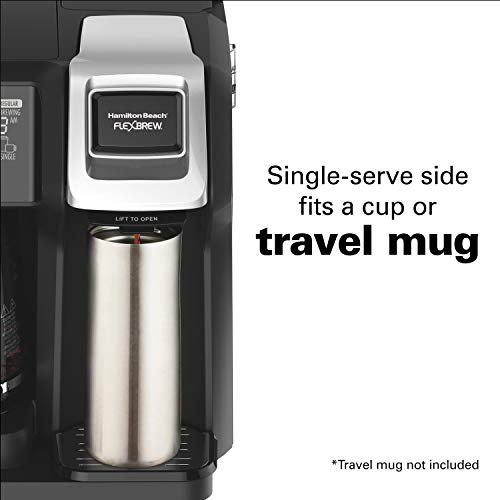 Hamilton Beach FlexBrew Trio Coffee Maker, 2-Way Single Serve & Black, Black
