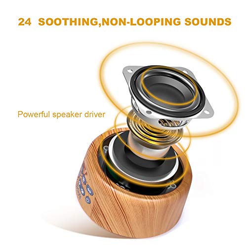 Douni Sleep Sound Machine - White Noise 1 Count (Pack of 1), Wood Grain