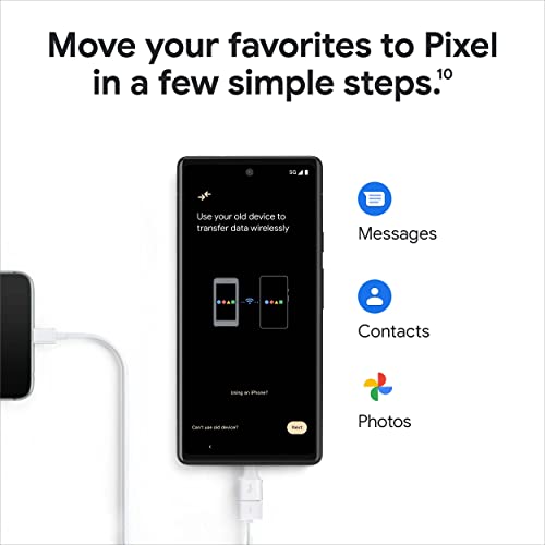 Google Pixel 6a - 5G Android Phone - Unlocked Smartphone with 12 Chalk