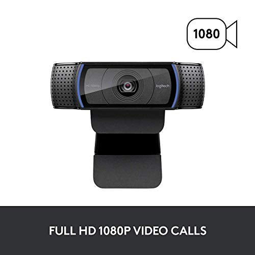 Logitech C920x HD Pro Webcam, Full 1080p/30fps Video Calling, Clear Black