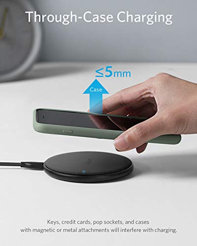 Anker Wireless Charger, PowerWave Pad Qi-Certified 10W Max for 1 Pack, Black