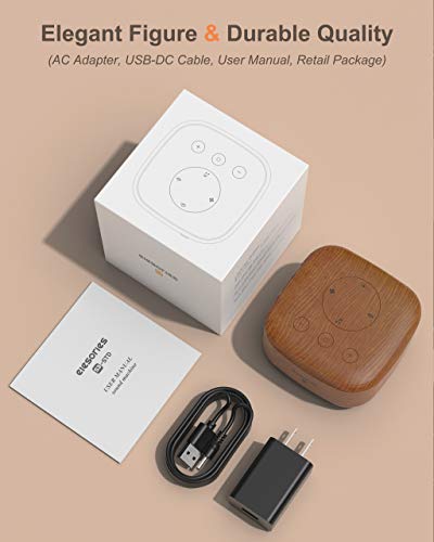 White Noise Machine, elesories Sound Machine 1 Count (Pack of 1), Wood Grain