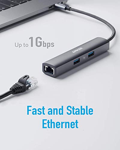 Anker USB C Hub Adapter, 5-in-1 C Adapter with 4K C to HDMI, Gray