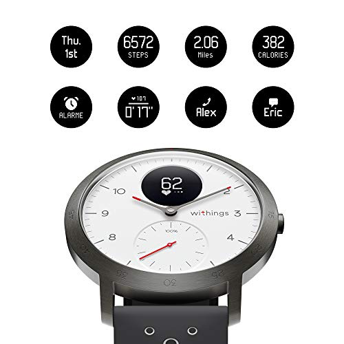 Withings Steel HR Sport Hybrid Smartwatch (40mm) - Activity, 40mm, White