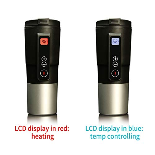 Smart Temperature Control Travel Coffee Mug 1 Count (Pack of 1), #Black,13oz