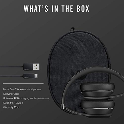 Beats Solo3 Wireless On-Ear Headphones - Apple W1 Headphone One Size, Black