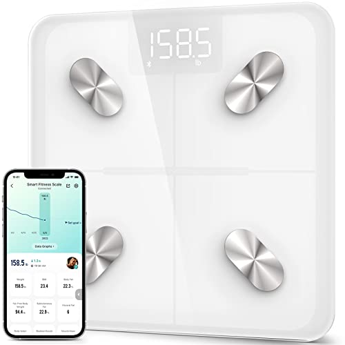 Etekcity Smart Scale for Body Weight, Accurate to 0.05lb Bluetooth, White