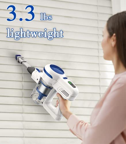ORFELD Cordless Vacuum Cleaner, 22000Pa 41.34*9.05*4.7 inch, Blue & Silver