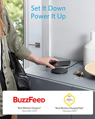 Anker Wireless Charger, PowerWave Pad Qi-Certified 10W Max for 1 Pack, Black