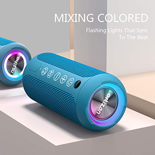 Ortizan Portable Bluetooth Speaker, IPX7 Waterproof Wireless Speaker Blue