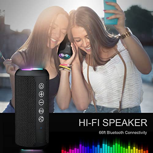 Ortizan Portable Bluetooth Speaker, IPX7 Waterproof Wireless Speaker Black