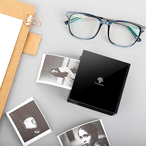 Phomemo M02 Mini Pocket Printer- Portable Bluetooth 3.3x3.3x1.6'', Black