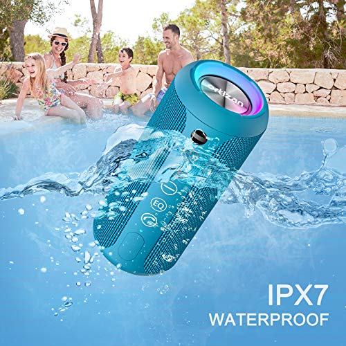 Ortizan Portable Bluetooth Speaker, IPX7 Waterproof Wireless Speaker Blue