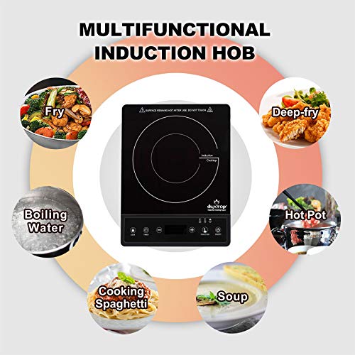Duxtop Portable Induction Cooktop, Countertop Burner, 1800W, Black