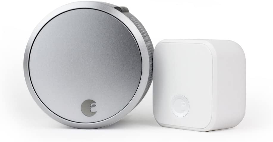 August Smart Lock Pro + Connect Hub - Wi-Fi for 100, Silver