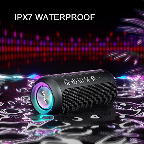 Ortizan Portable Bluetooth Speaker, IPX7 Waterproof Wireless Speaker Black