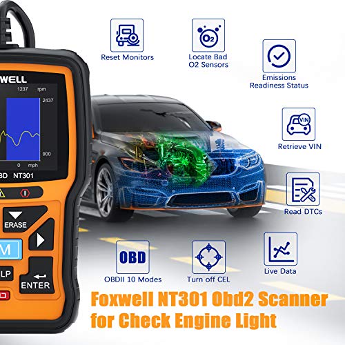 FOXWELL NT301 OBD2 Scanner Professional Code Reader,