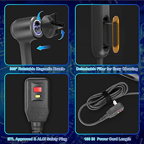 Professional Hair Dryer, Brushless Motor Ionic Blow 3 Piece Set