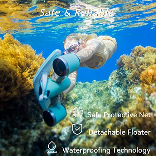 sublue WhiteShark Mix Underwater Scooter Dual Motors, Action Camera SpaceBlue