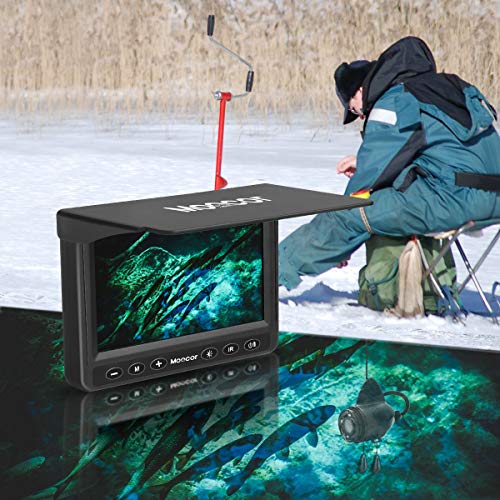MOOCOR Underwater Fishing Camera, Portable Fish 4.3 Inch w/ Infrared 15m