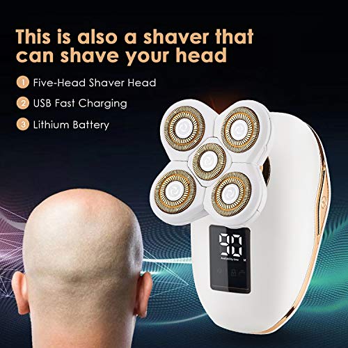 Electric Razor for Women Painless Leg Shaver Hair 1 Count (Pack of 1), White