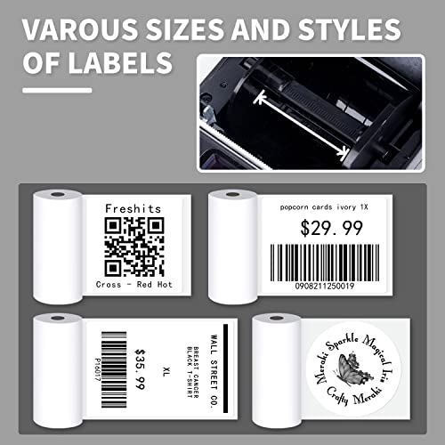 Phomemo M110 Bluetooth Label Maker, Portable Barcode Printer A-Black