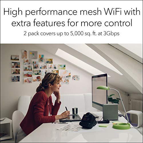 NETGEAR Orbi Pro Tri-Band Mesh WiFi System (SRK60) -- Router & 2 Pack, white