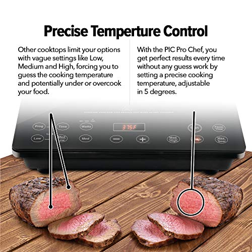 NUWAVE Pro Chef Induction Cooktop, NSF-Certified Pic Chef, Black