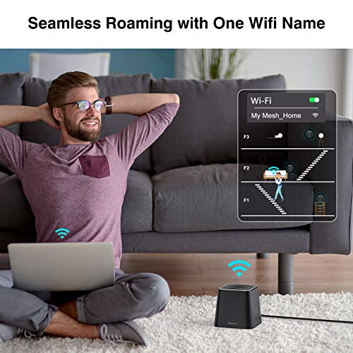 Meshforce M3s Mesh WiFi System (Midnight Black), Router for 3-Pack