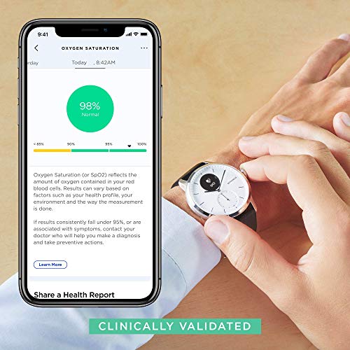 Withings ScanWatch - Hybrid Smartwatch with ECG, Heart Rate 42 mm, Black