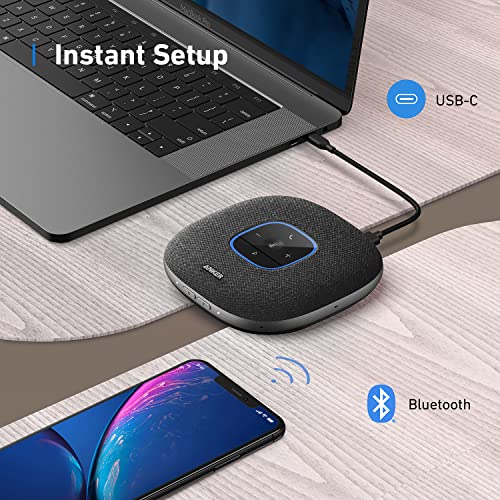 Anker PowerConf S3 Bluetooth Speakerphone with 6 Mics, one size, Black