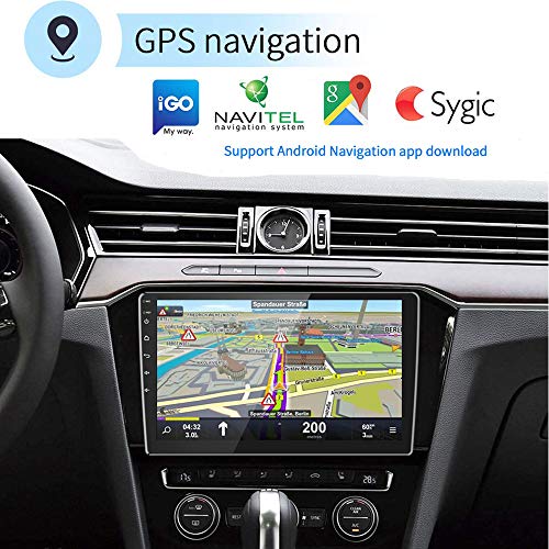 Hikity 10.1 Inch Android Car Stereo with GPS Double Din Radio 1G+16G