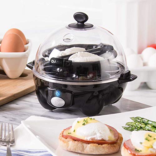 DASH black Rapid 6 Capacity Electric Cooker for Hard Boiled, One Size, Black