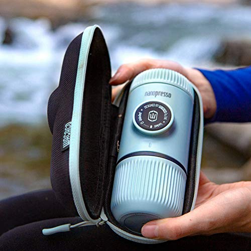 WACACO Nanopresso Portable Espresso Maker Bundled with Protective Arctic Blue