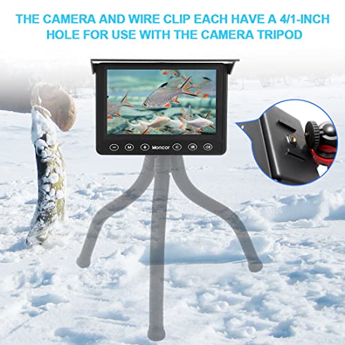 MOOCOR Underwater Fishing Camera, Portable Fish 4.3 Inch w/ Infrared 15m