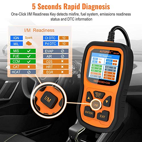 AUTOPHIX OBD2 Scanner Enhanced OM126P Vehicle Code Reader Auto orange