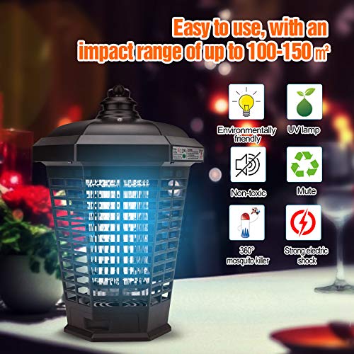 Electric Bug Zapper, Indoor and Outdoor Mosquito Zappers 4200V Black