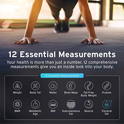 Etekcity Scale for Body Weight, Smart 11.8x11.8 Inch (Pack of 1), White