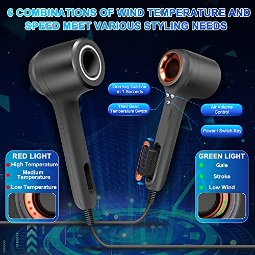 Professional Hair Dryer, Brushless Motor Ionic Blow 3 Piece Set