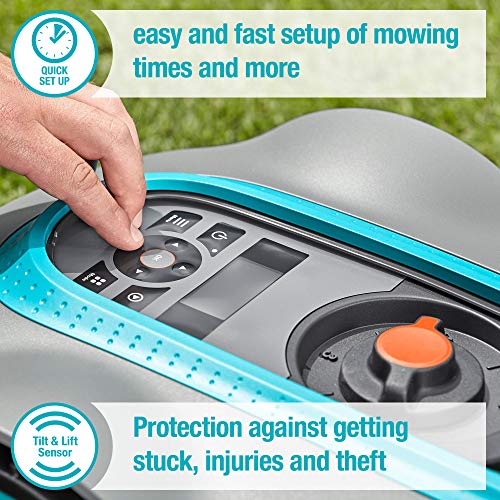 Gardena 15001-41 SILENO City 2700 sq ft Robotic Lawn Mower, Grey Gray