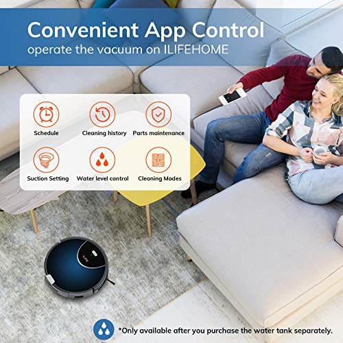 ILIFE V80 Max Mopping Robot Vacuum, 2-in-1 Vacuum and Mop, V80 Max Mop