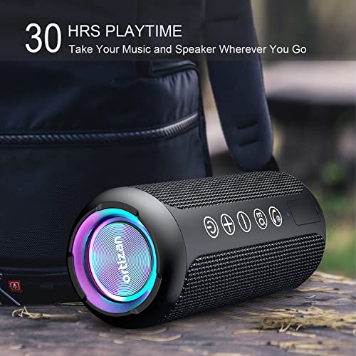 Ortizan Portable Bluetooth Speaker, IPX7 Waterproof Wireless Speaker Black