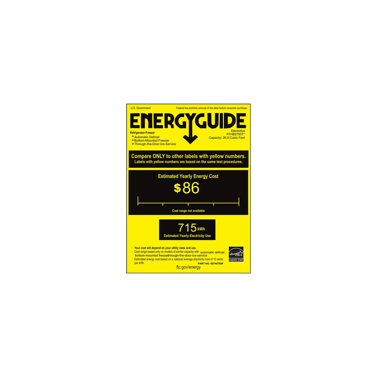 Frigidaire - 26.8 Cu. Ft. French Door Refrigerator - Stainless steel