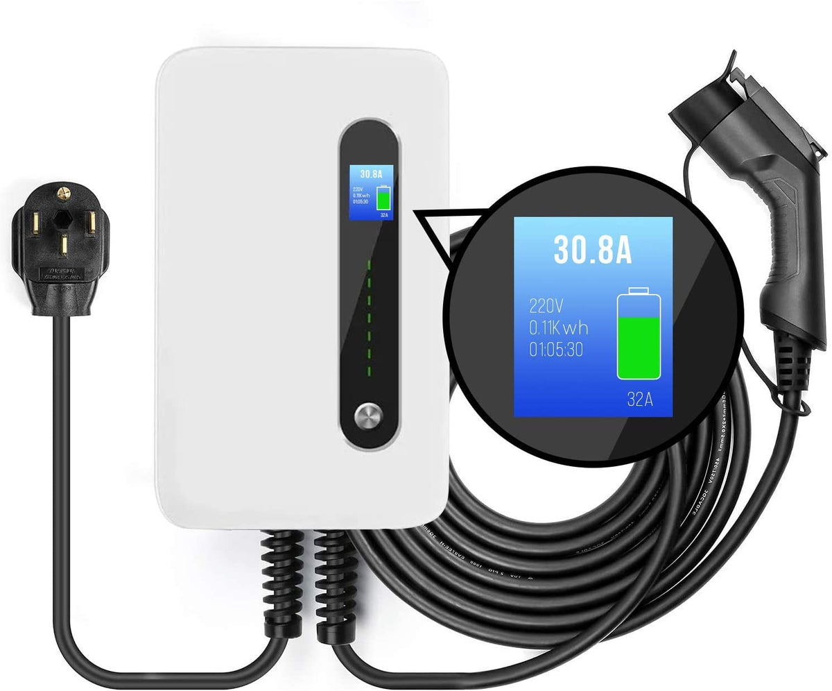 Lectron 240V 32 Amp Level 2 Electric Vehicle (EV) Charging Station with...