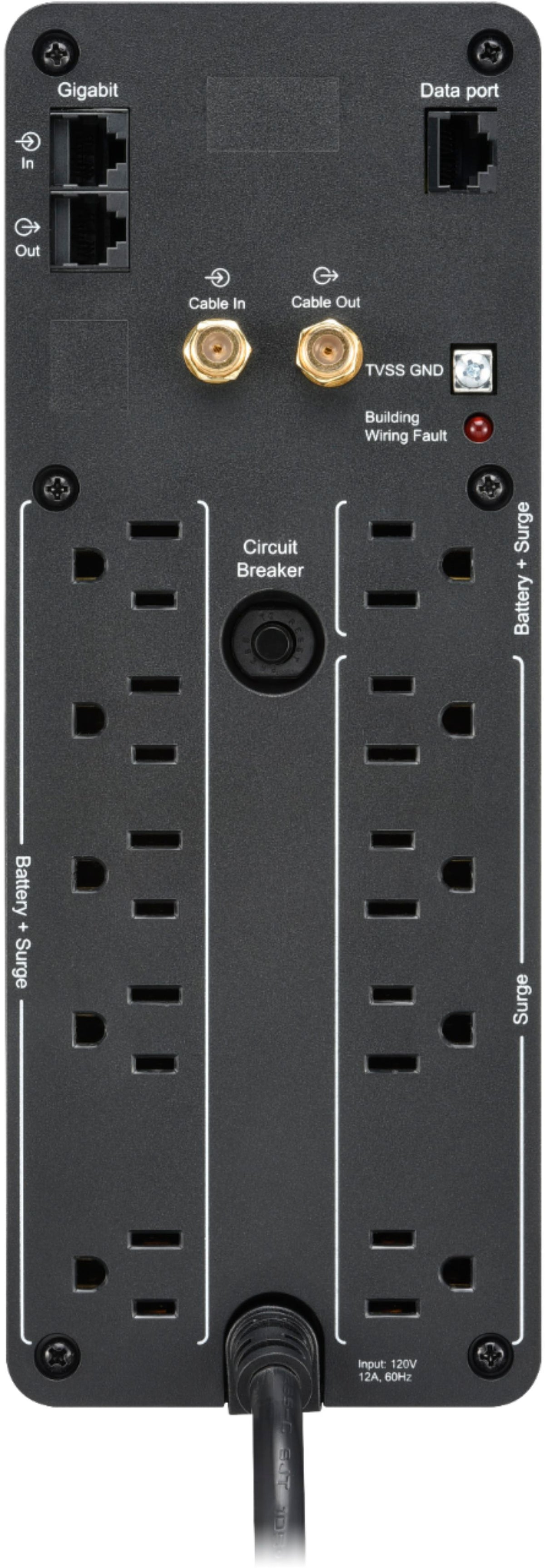 APC - Back-UPS Pro 1500VA 10-Outlet/2-USB Battery Back-Up and Surge...