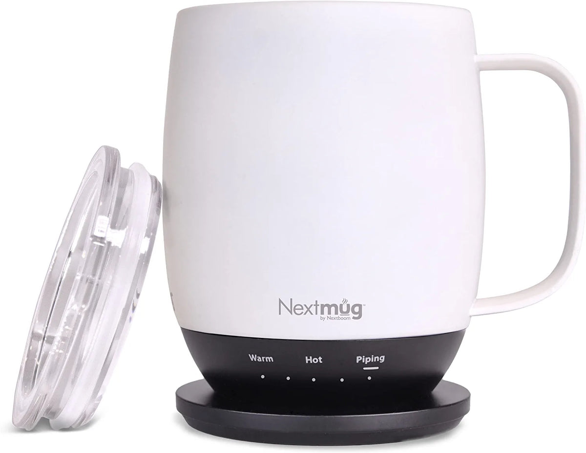 Nextmug - Temperature-Controlled, Self-Heating Coffee Mug (Ivory - 14 Ivory