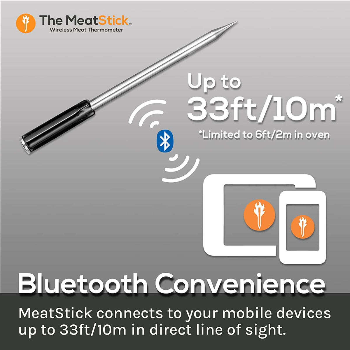 MeatStick Set | Wireless Meat Thermometer with Bluetooth | for BBQ, Kitchen,...